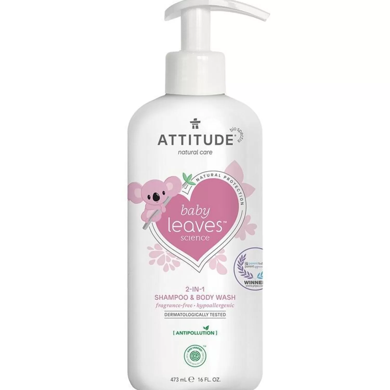 Attitude 2-In-1 Shampoo & Body Wash Parfumvrij