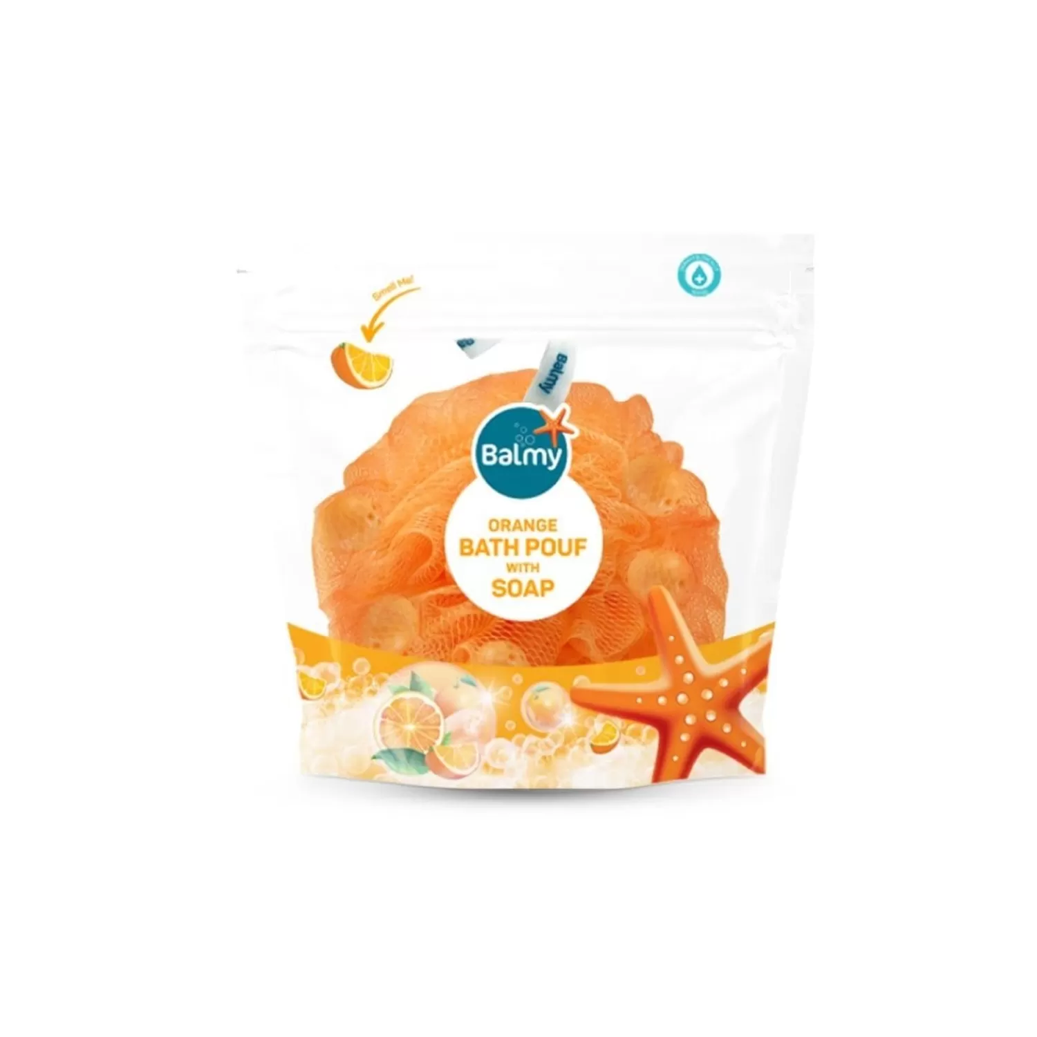 Balmi Bath Puff Orange Met Zeep