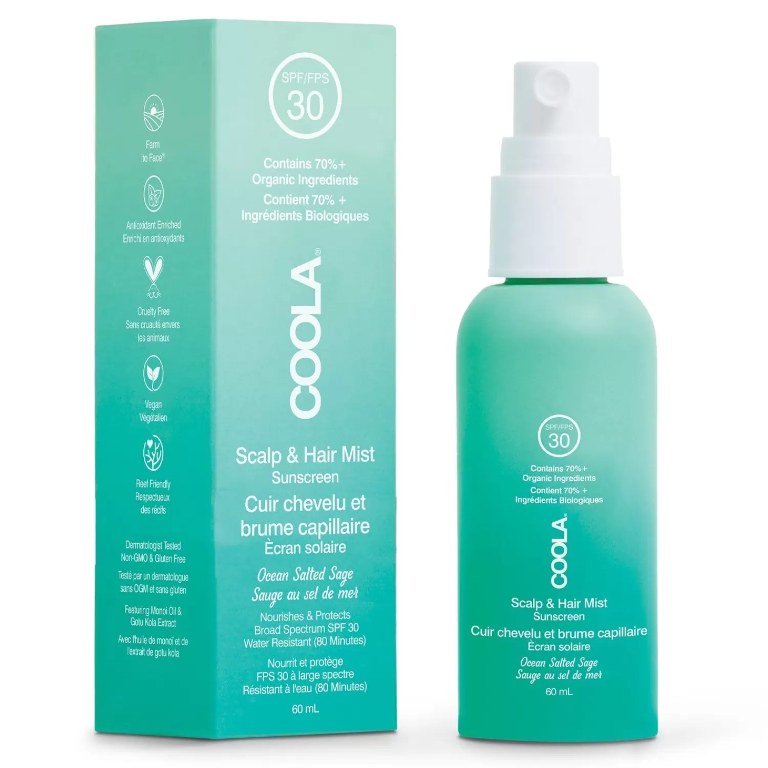 Coola Classic Spf 30 Biologische Hoofdhuid- En Haarmist