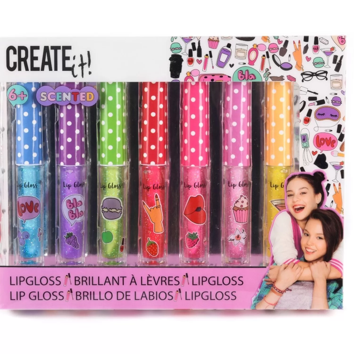 Create It! Creeer Het! Lipgloss Met Glitter & Geur 7-Delig