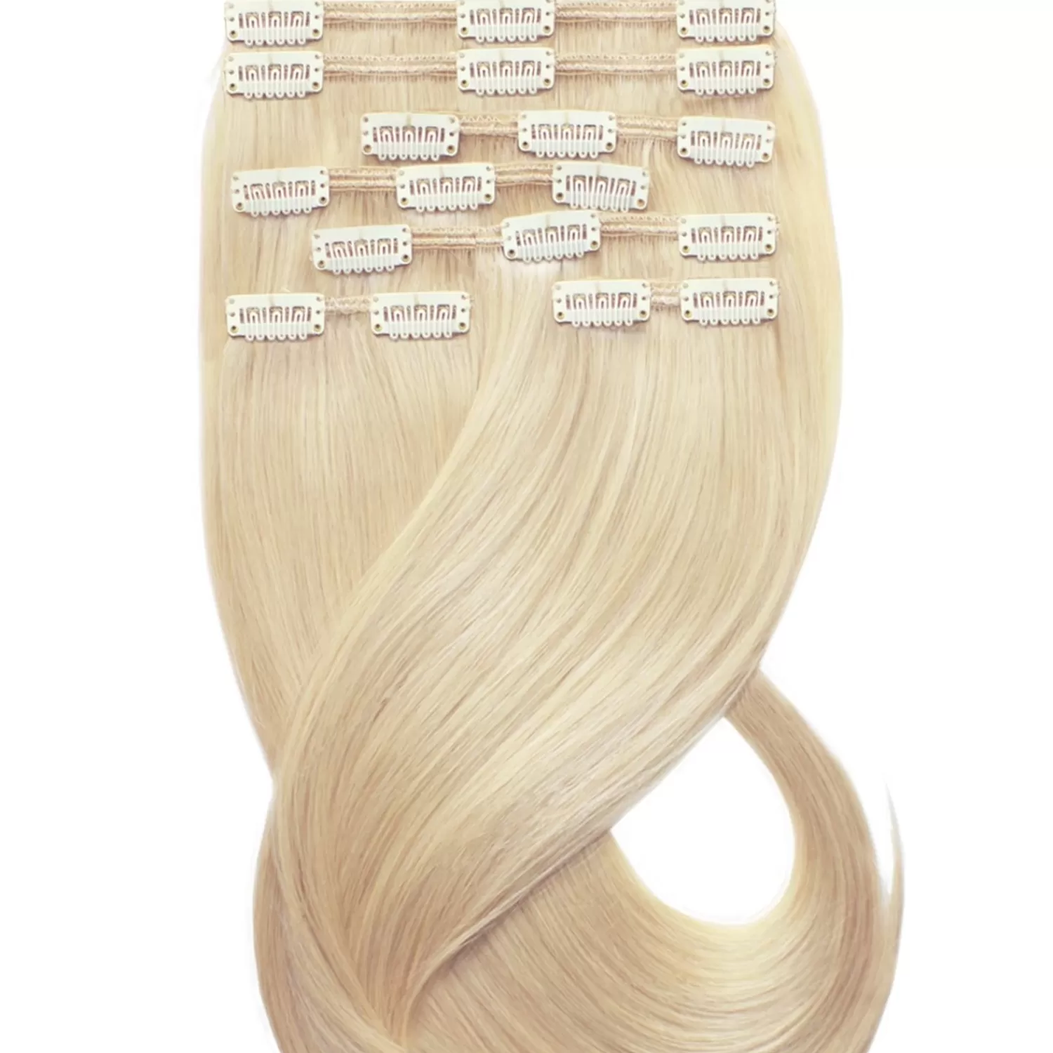 Desinas Clip In Extensions Goud Lichtblond