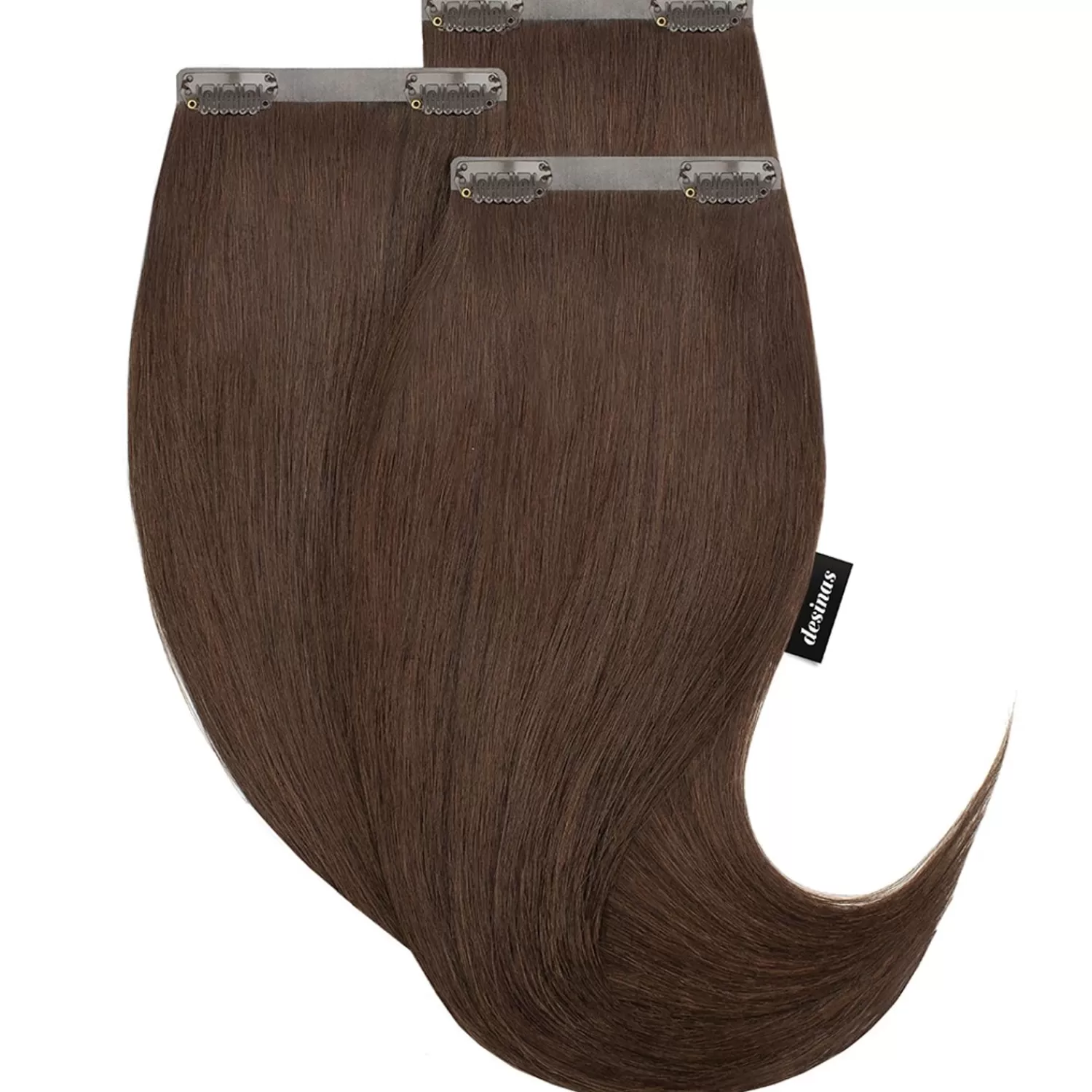 Desinas Naadloze Extensions Chocoladebruin