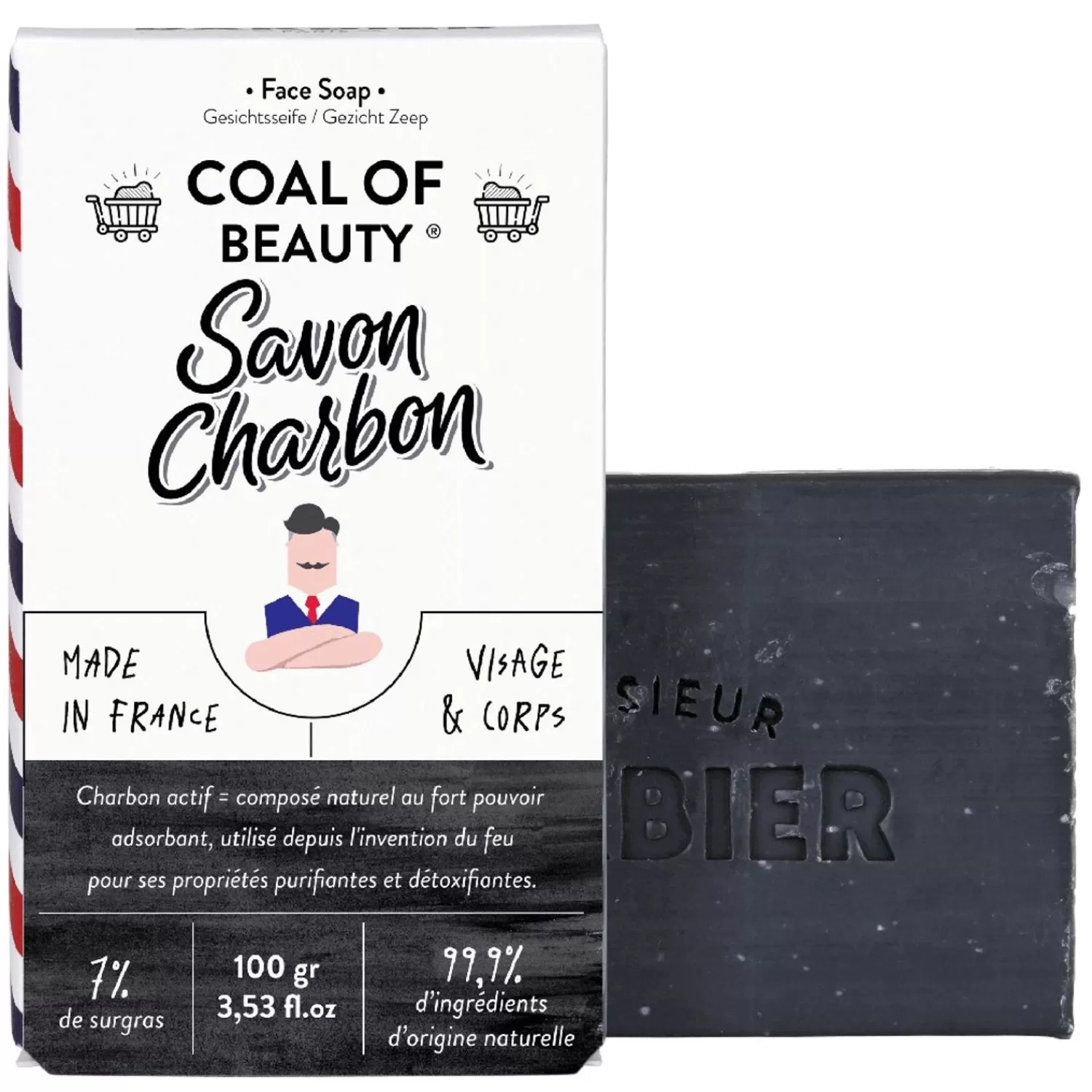 Monsieur Barbier Face & Body Soap Coal