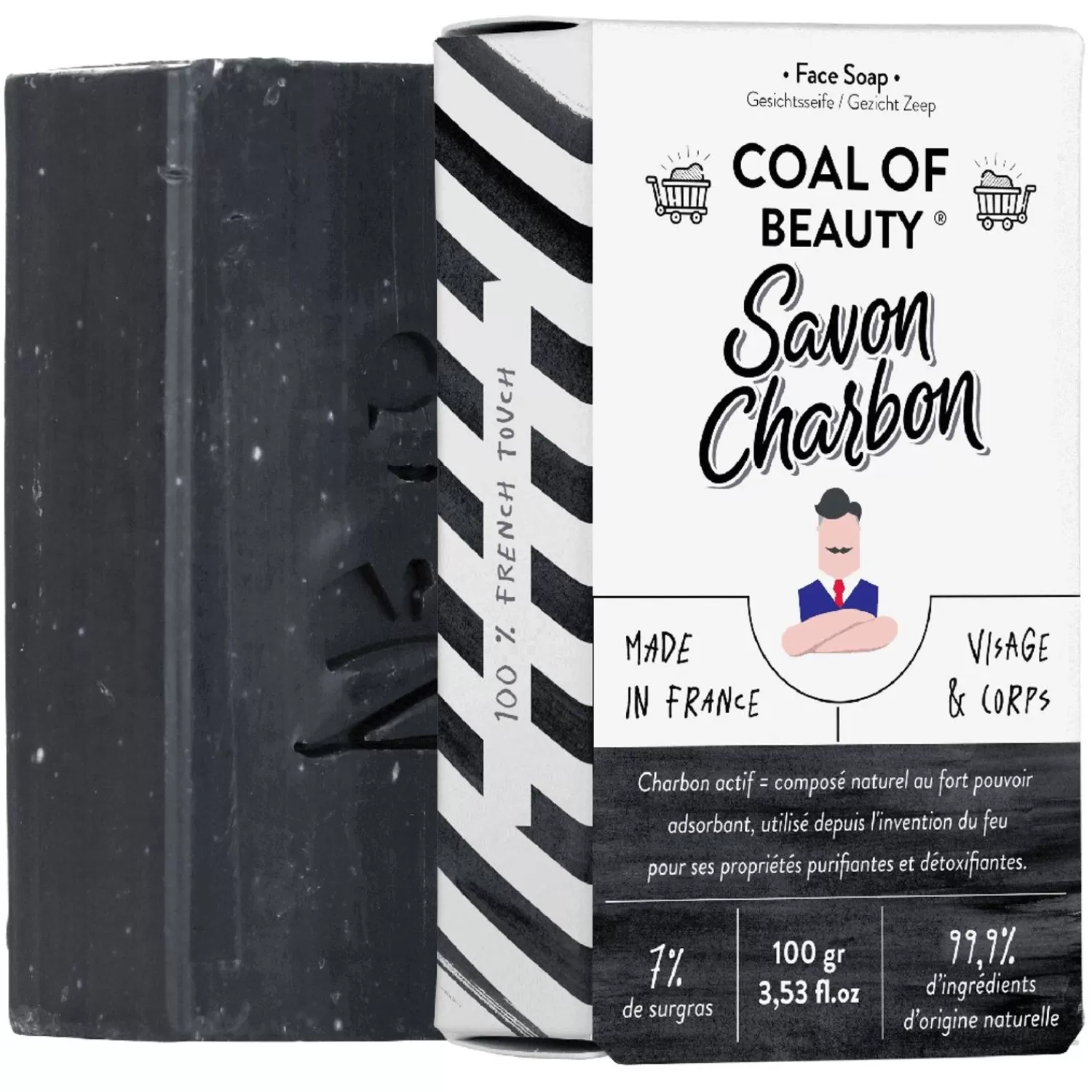 Monsieur Barbier Face & Body Soap Coal