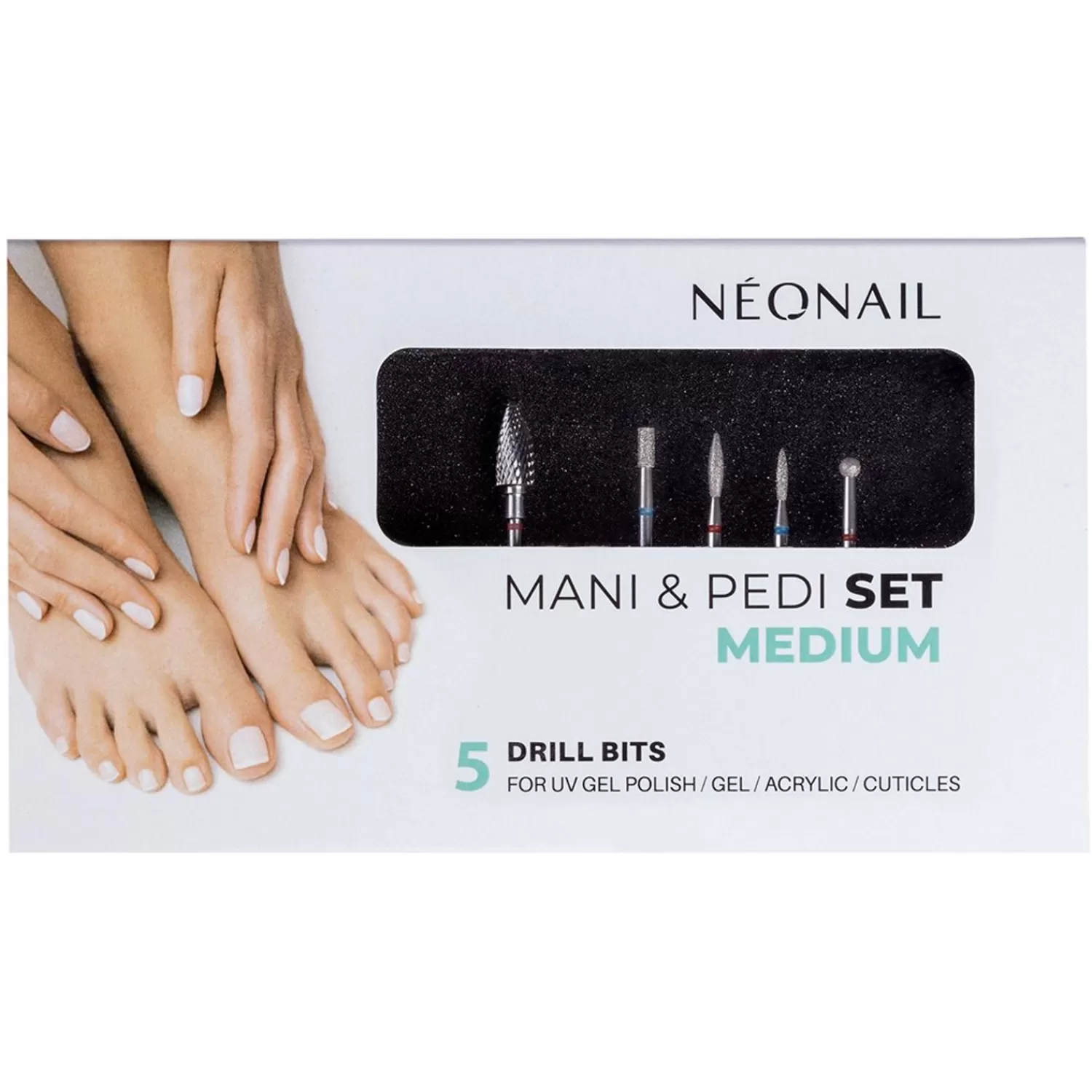 NEONAIL Mani & Pedi 5 Drill Bits Set - Medium