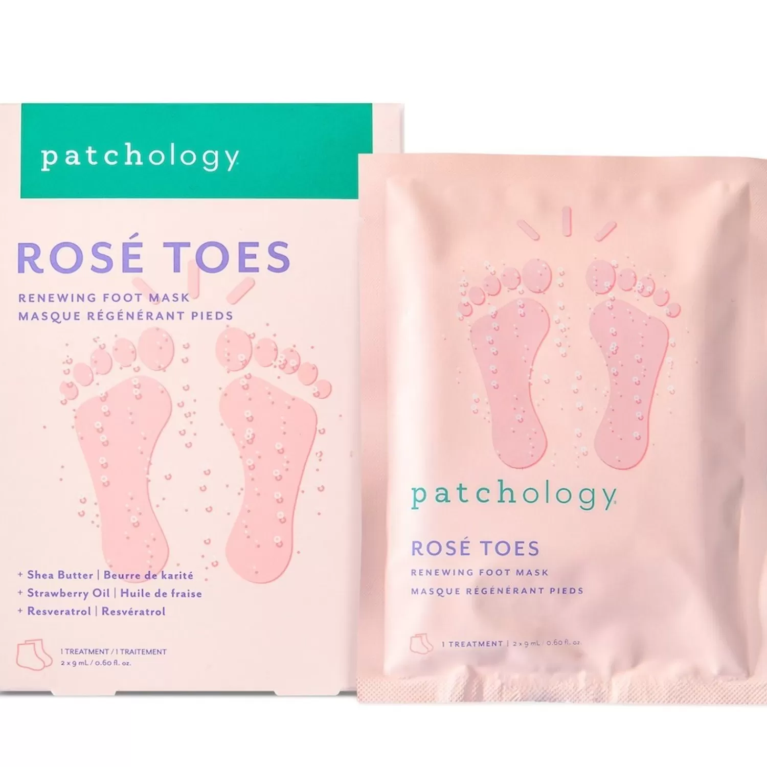 Patchology Rose Toes Renewing Foot Mask