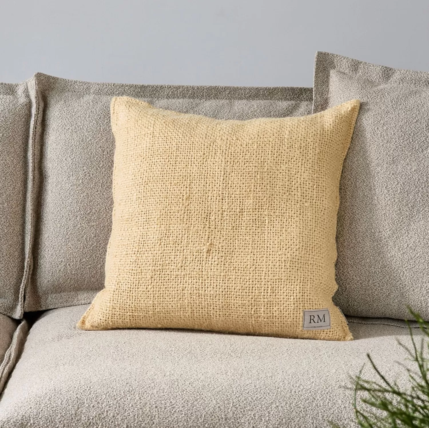 RM Sale Linen Pillow Cover Yellow