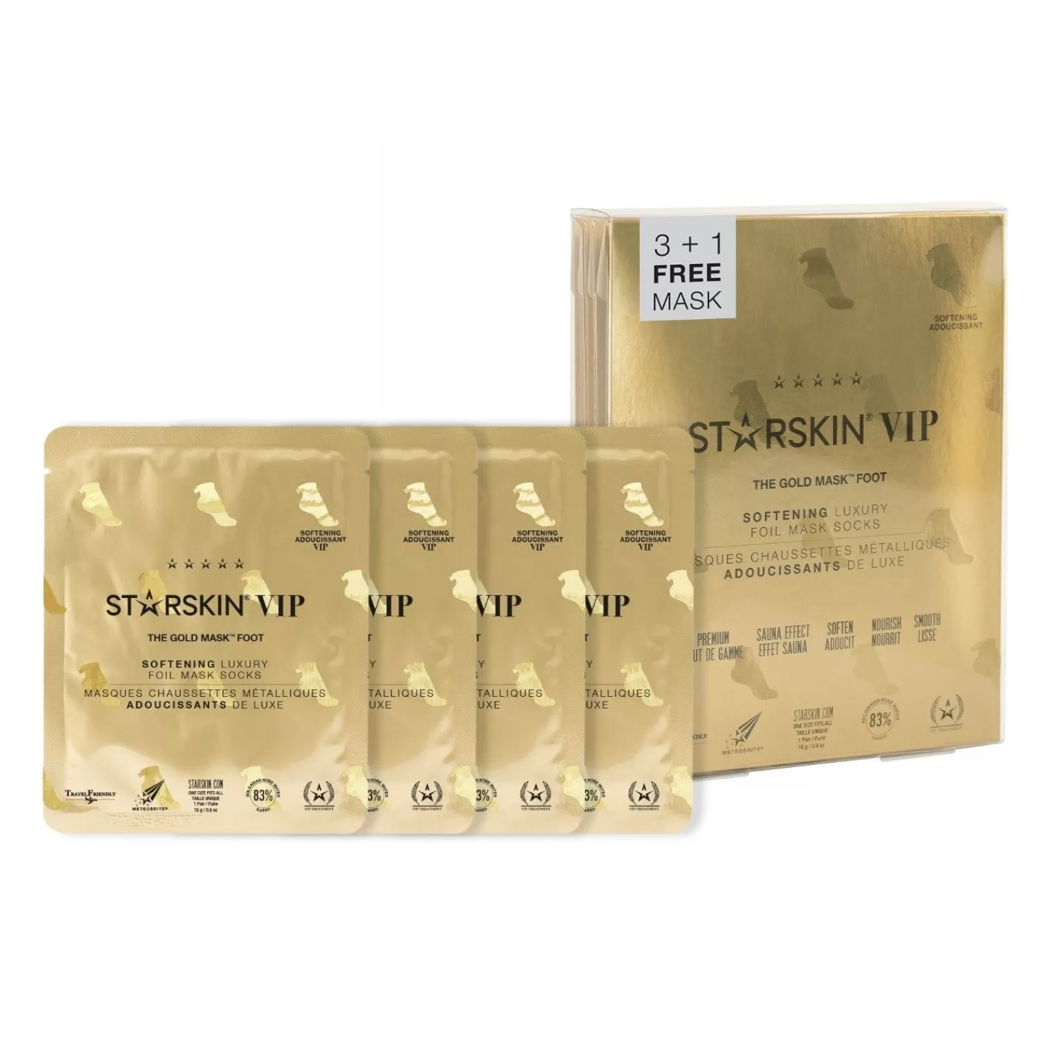 STARSKIN ® Vip The Gold Mask Foot 3+1 Pack