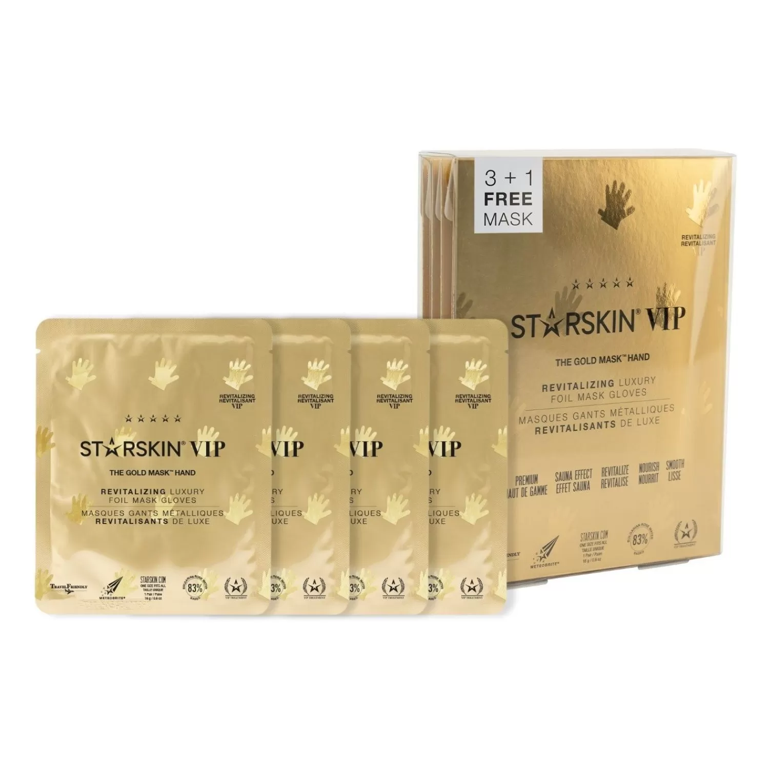 STARSKIN ® Starskin® Vip The Gold Mask Hand 3+1-Pakket