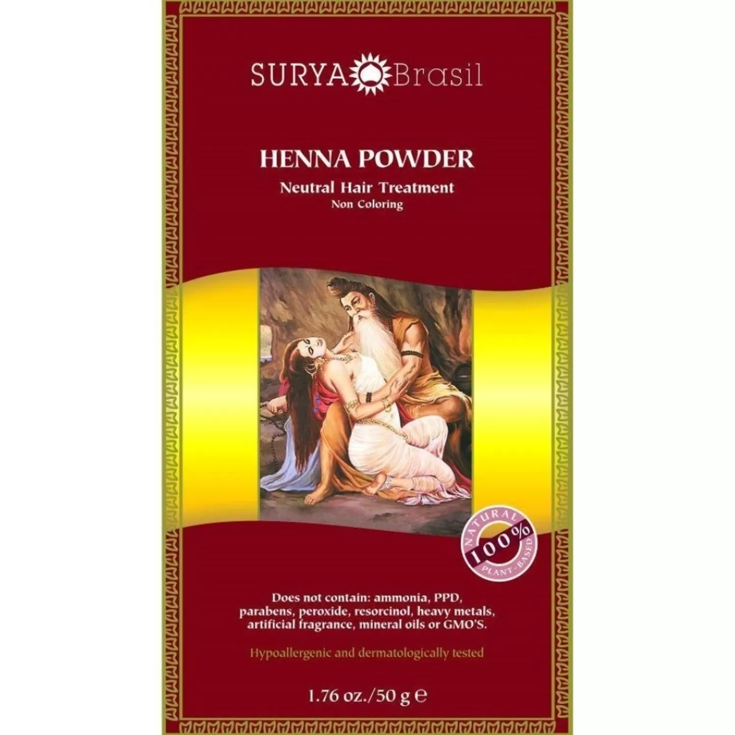 Surya Brasil Henna Poeder Natuurlijke Haarbehandeling - Niet-Kleurend