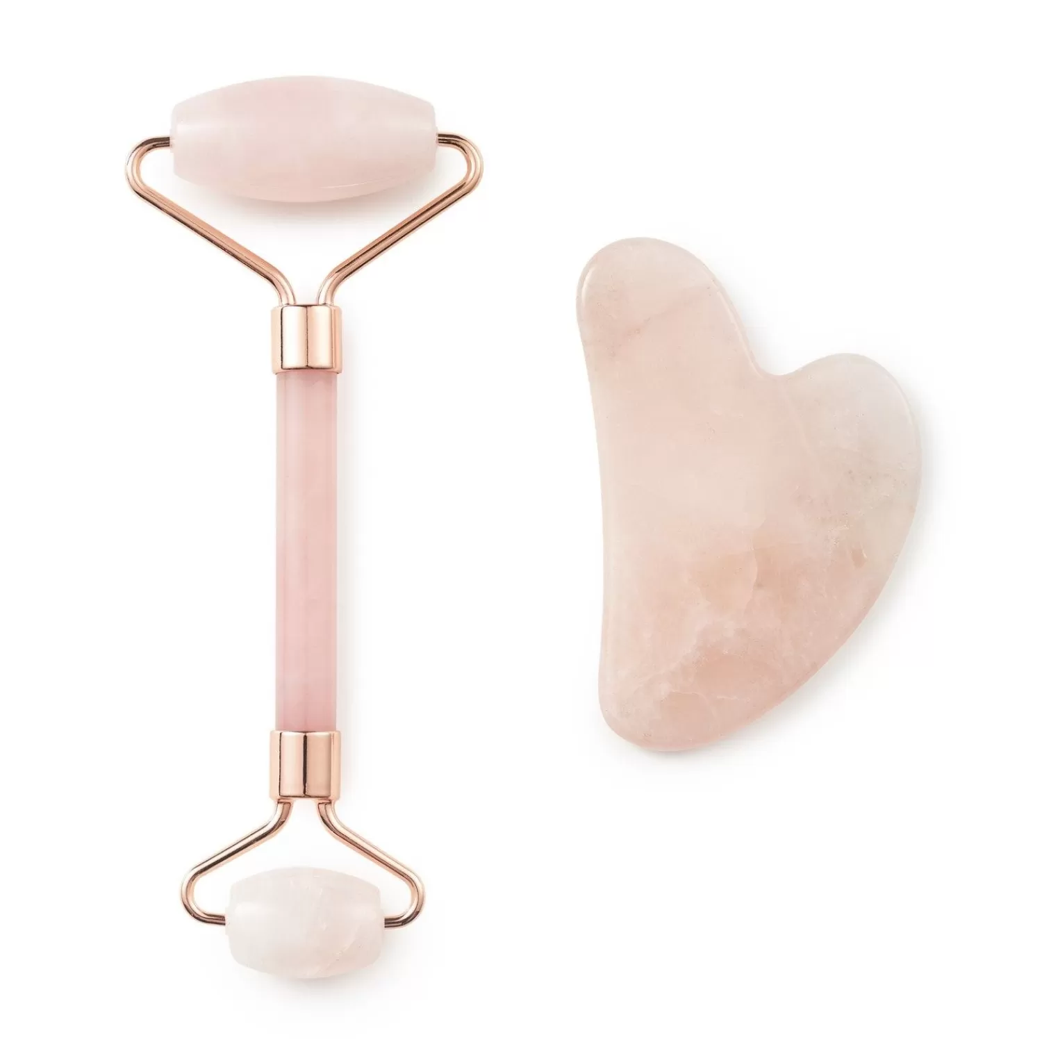 Zoe Ayla Gua Sha Set + Roze Kwarts Gezichtsroller