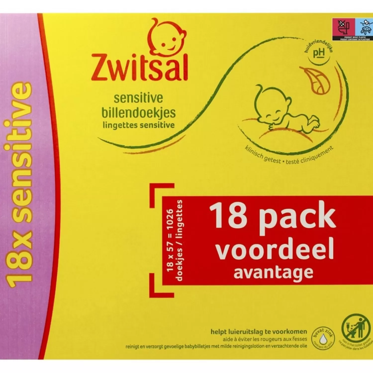 Zwitsal Sensitive Billendoekjes Voordeelverpakking